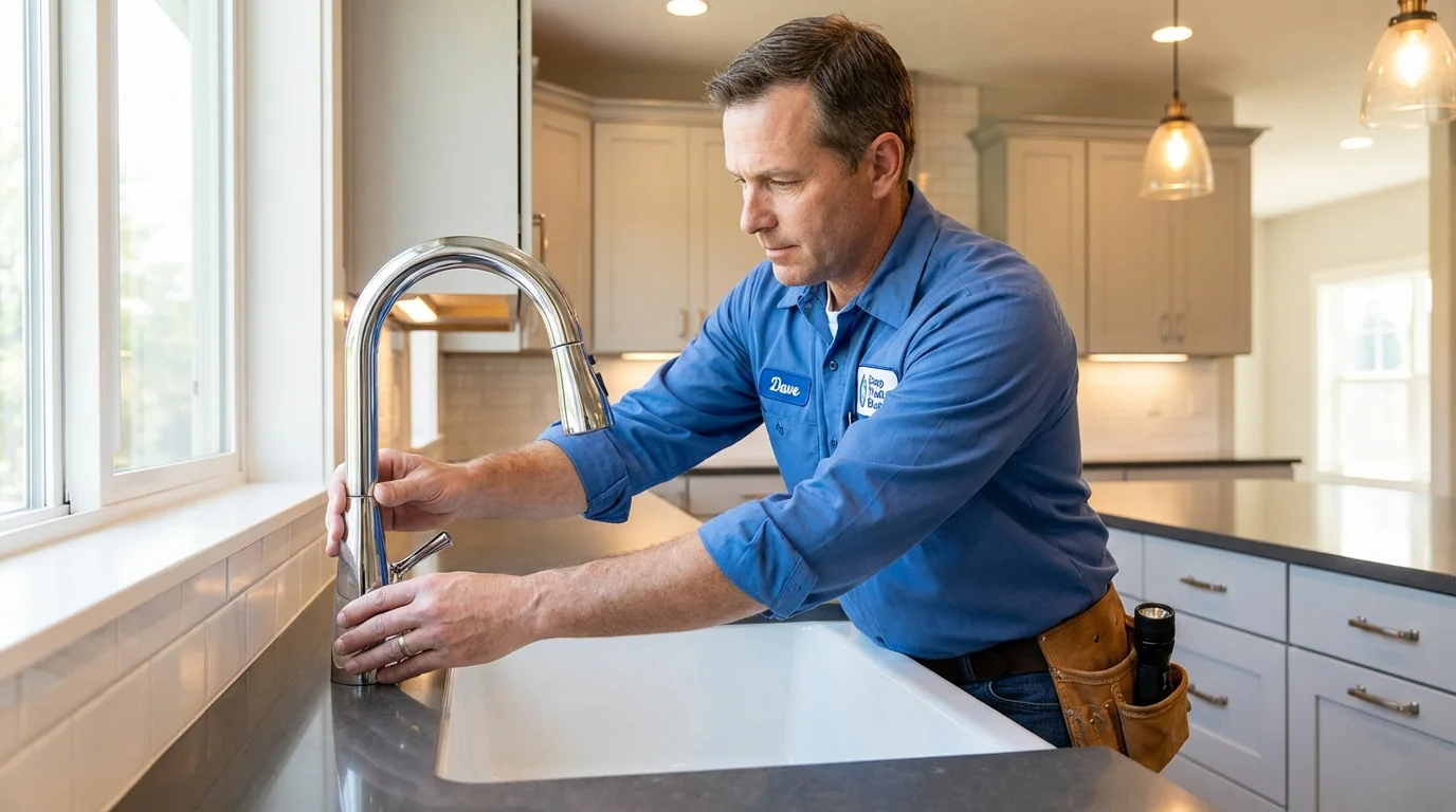 Kitchen faucet installation by Johns Plumbing LLC in Olmito